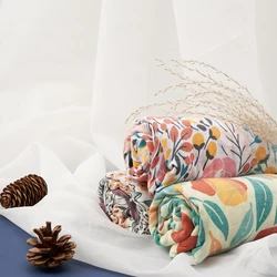 Linge de lit en mousseline de coton doux, couverture de bébé en tissu de bambou pour nouveau nés, accessoires mignons à 2 couches pour garçons et filles 
