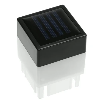 

Outdoor Solar Powered Fence Post Pool LED Square Light Garden Pathway Lamp