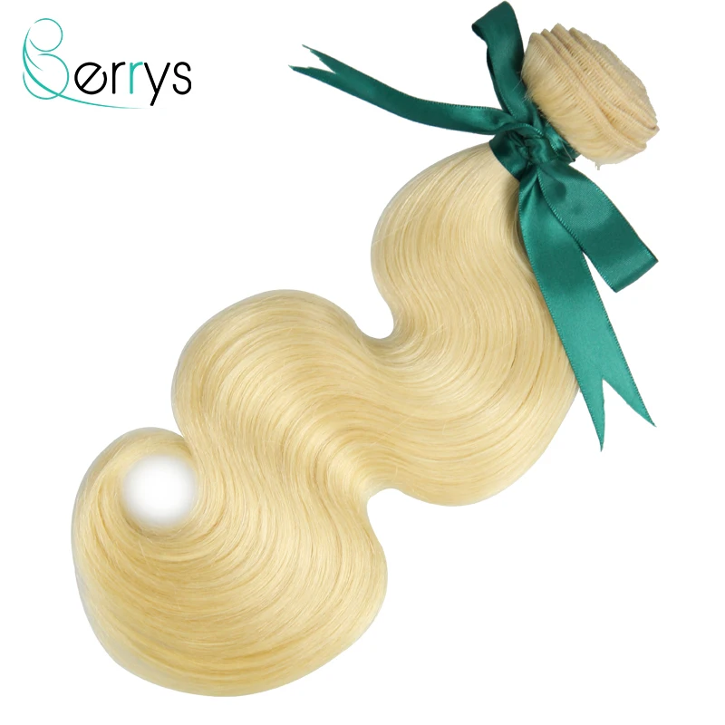 Berryshair 11A 613 светлые пряди бразильские 100% человеческие волосы волнистые