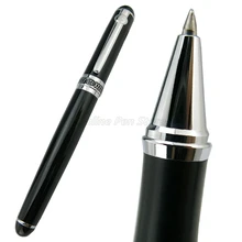 Duke D2 noir baril métal argent garniture rechargeable rouleau bille stylo à bille, papeterie de bureau professionnelle accessoire d'écriture