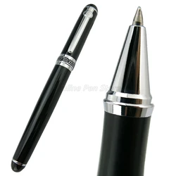 Duke D2 noir baril métal argent garniture rechargeable rouleau bille stylo à bille, papeterie de bureau professionnelle accessoire d'écriture 