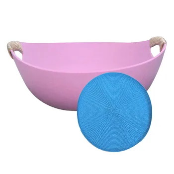 

Pet Cat Bed Felt Cloth Sleeping Mat Basket Breathable Pet Cave Kitten Nest GQ