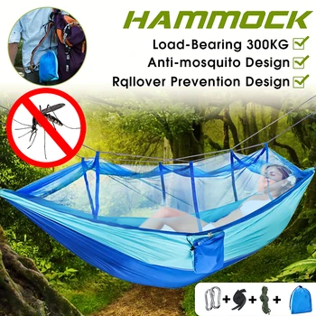 

Camping Mosquito Nets Hammocks Ultralight Camping Hammock Beach Swing Bed Hammock for Outdoors Backpacking Travel