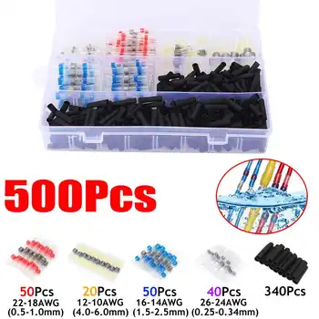 

500/400/300pcs 2:1 Electrical Wire Cable Wrap Assortment Heat Shrink Tubing Insulation Shrinkable Tubes Insulation Sleeve Kits