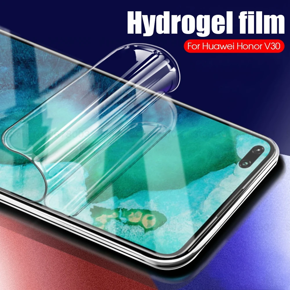 Защитная пленка 9D для Huawei Honor V30 Pro Nova 6 P30 Гидрогелевая с полным покрытием экрана 20