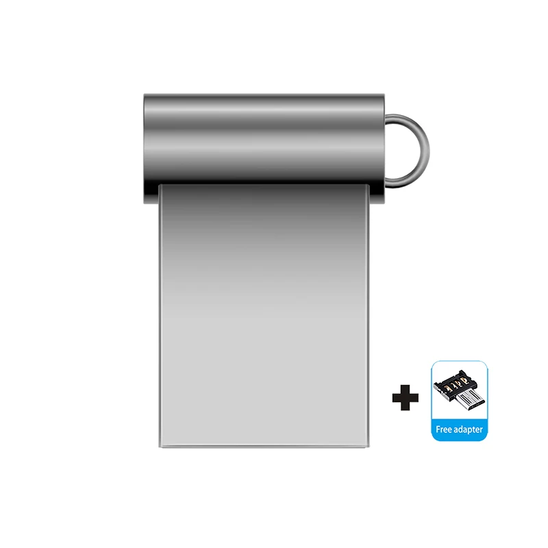 Супер мини usb флеш-накопитель 8 ГБ 16 ГБ 128 ГБ водонепроницаемая карта памяти флеш-память 2,0 USB Флешка 32 Гб 64 Гб карта памяти - Цвет: Silver-otg