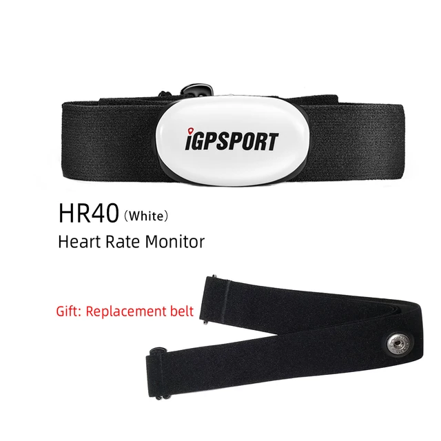 iGPSPORT HR40 smart Heart Rate Monitor Cycling & Running Professional Pulse Monitor Support bicycle Computer & Mobile APP HR40 White