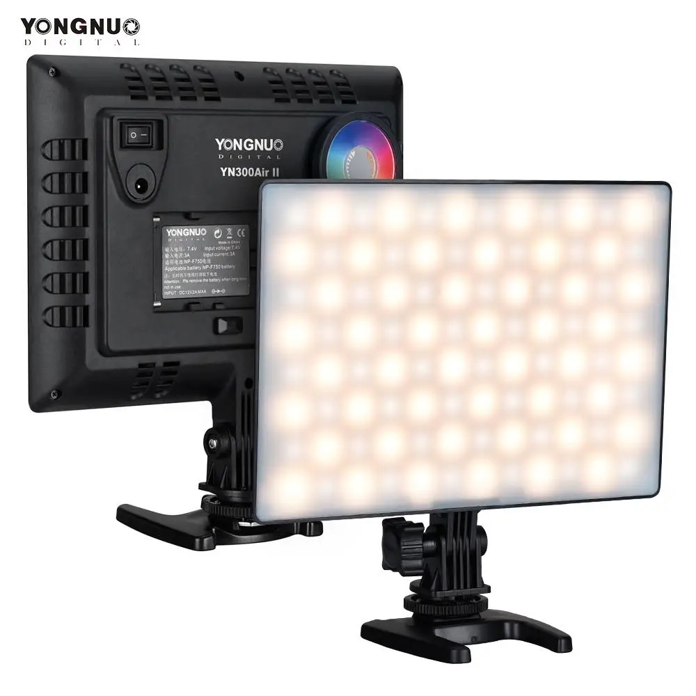 Светодиодная панель для видеосъемки YONGNUO YN300 Air II RGB 3200K 5600K заполняющая лампа с