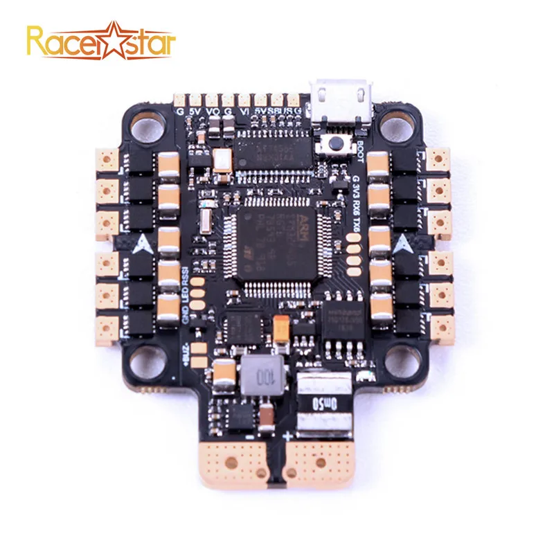 Racerstar StarF4_6S F4 OSD Контроллер полета AIO BEC Датчик тока встроенный 40A BL_S 2-6S 4в1 ESC для RC Дрон мультиротор часть
