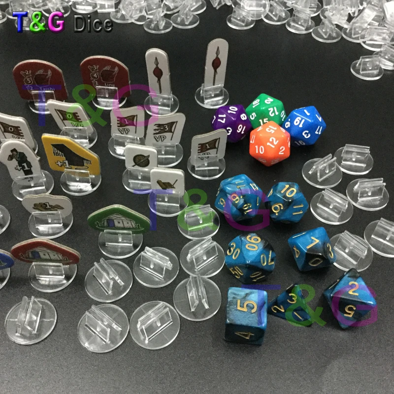 Transparent Plastic Stand for 2mm Paper Card, Dice RPG DND Board Game