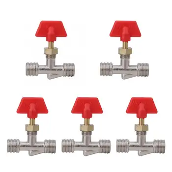 

5 Pcs Needle Valve 1/4in Float Ball Valve Structure Spare Parts for Air Compressor Brass Valve