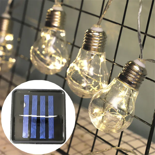 Solar String Light Outdoor Edison Vintage Plastic 10 Lampen Opknoping Waterdichte String Lights Voor Deck Yard Tenten Party Decor Holiday Lighting Aliexpress