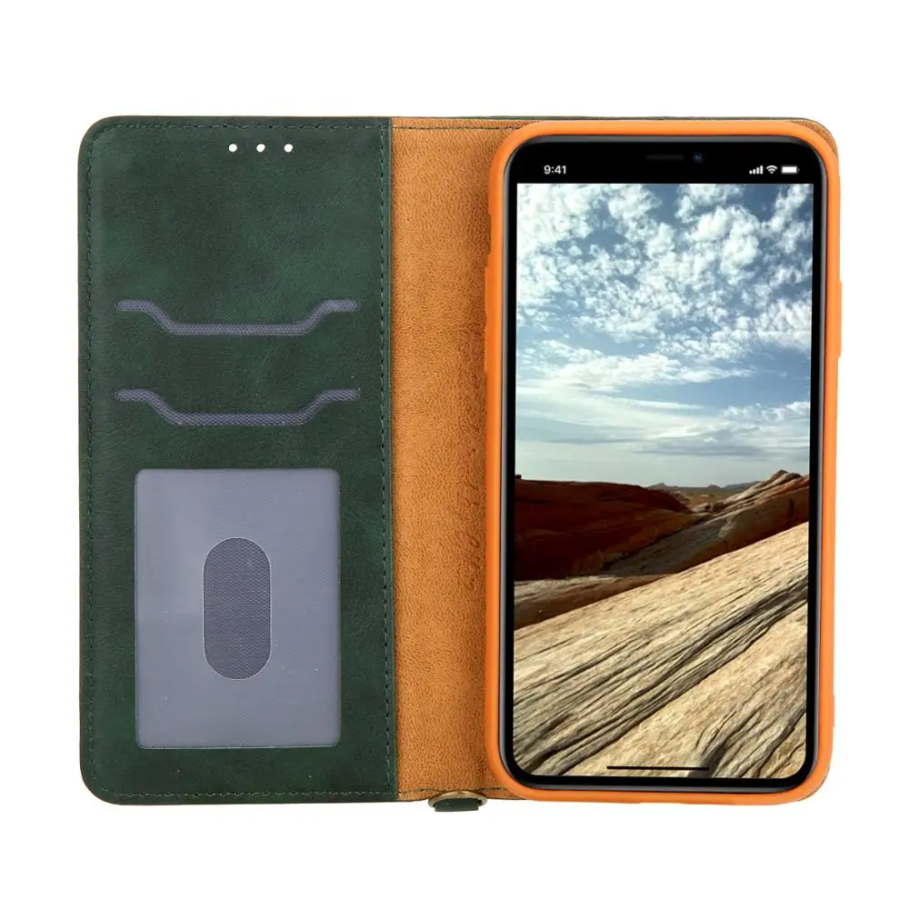Чехол для iPhone 12 Mini Xs Max XR 11 Pro SE2 7 8 Plus тонкий Кошелек из холста и искусственной кожи