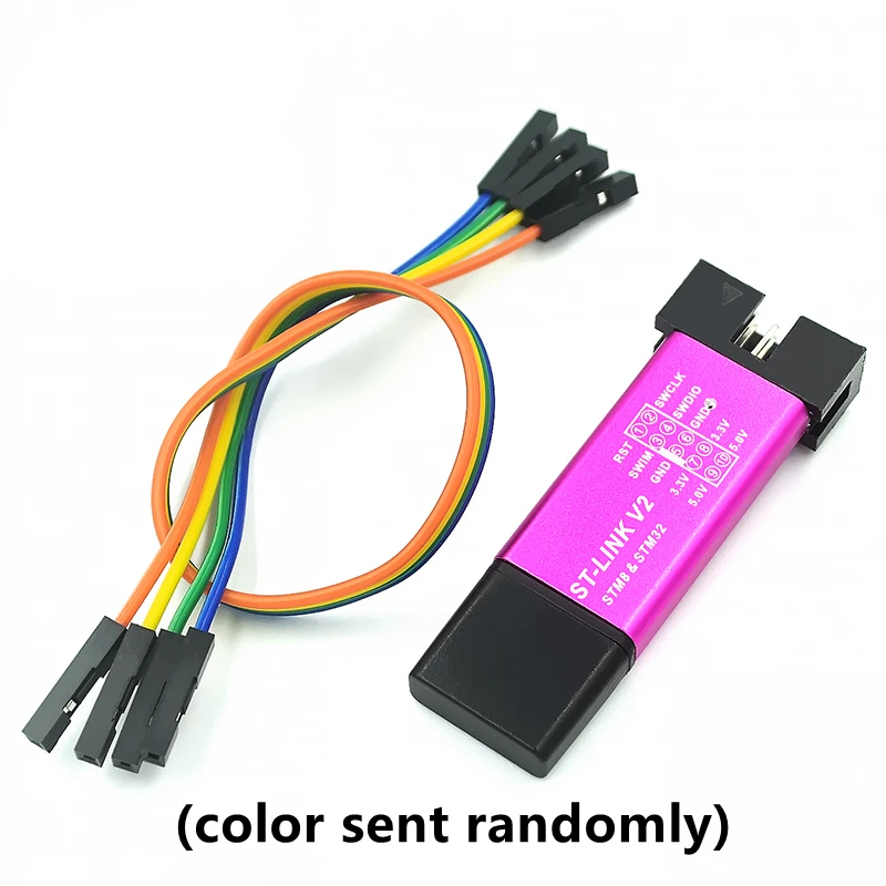 ST-LINK V2 LINK STLINK STM8 STM32 Загрузчик (цвет отправлен случайно) отправить Dupont Line |