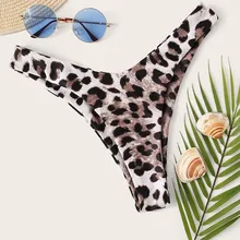 Женское бикини с леопардовым принтом, сексуальный женский купальник с низкой талией, купальный костюм, пляжная одежда, летние женские шорты для плавания# YJ