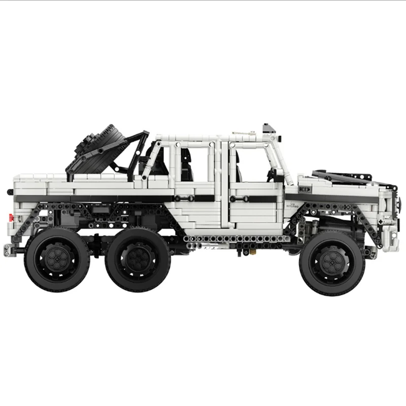 G63 статическая версия 1:8 строительный блок для моделирования автомобиля три моста 6 амортизация внедорожника головоломка Сборка строительный блок