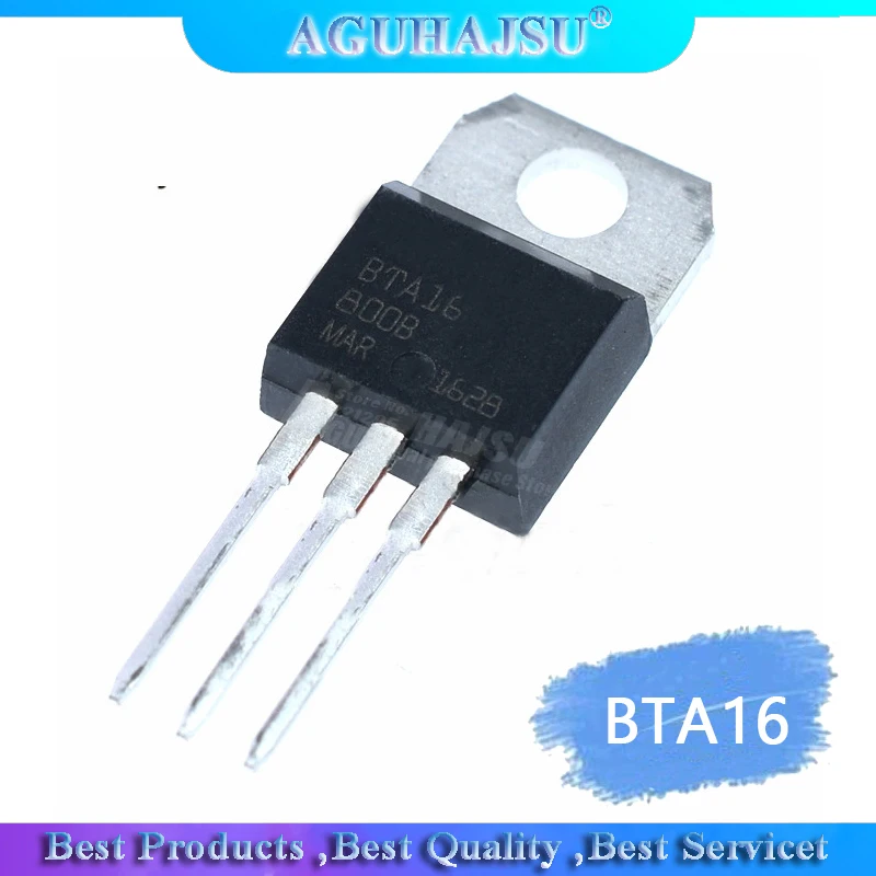 10Pcs Bta16-600B Bta16-600 Bta16 Triac 16 Amp 600 Volt To-220 Nuovo Originale