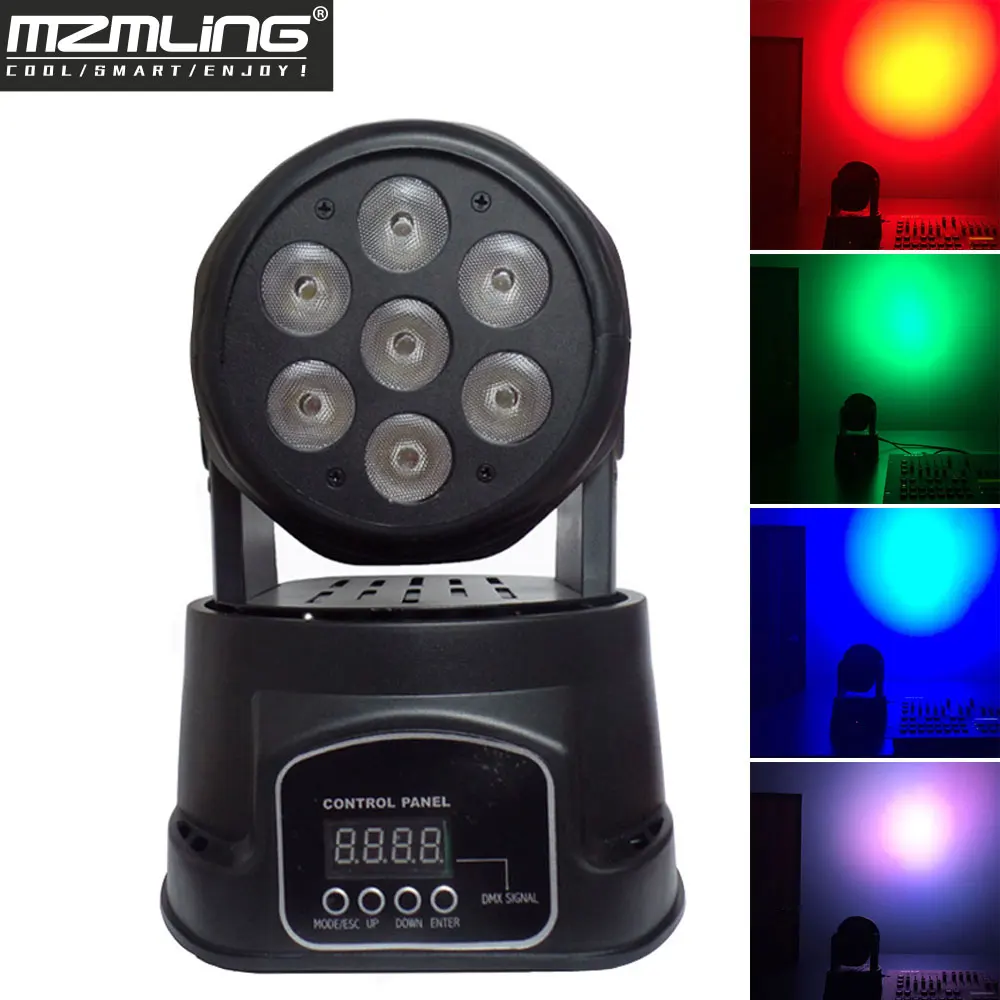 Светодиодный 7x10 Вт RGWB стиральная светильник DMX512 Подвижная головка