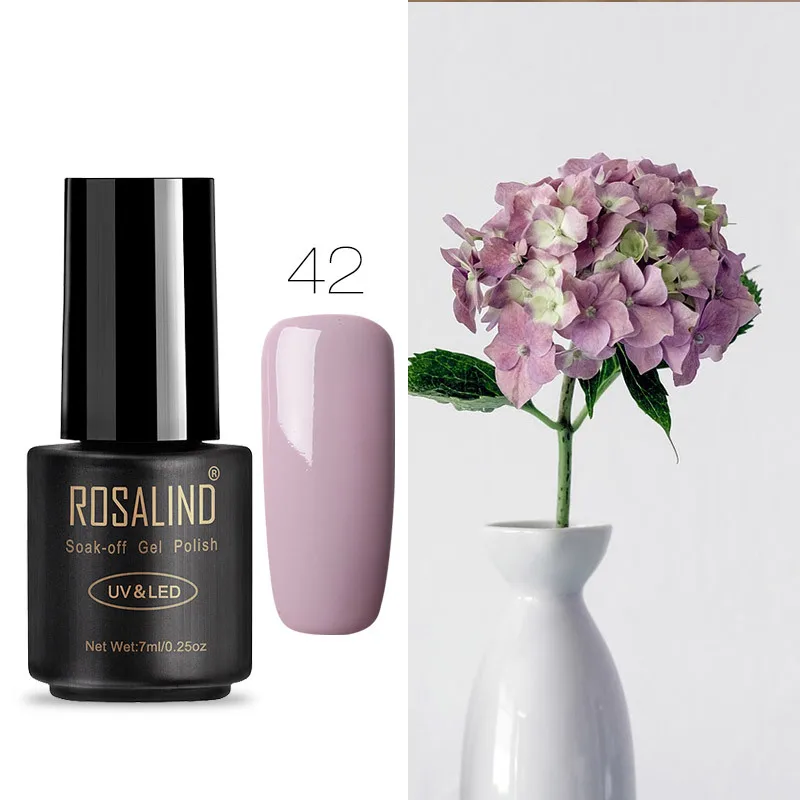 ROSALIND 58 чистый цвет 7 мл Лак для ногтей гель для ногтей - Цвет: RA42