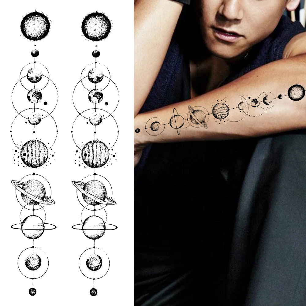 Tatouage Galaxie Noir Et Blanc