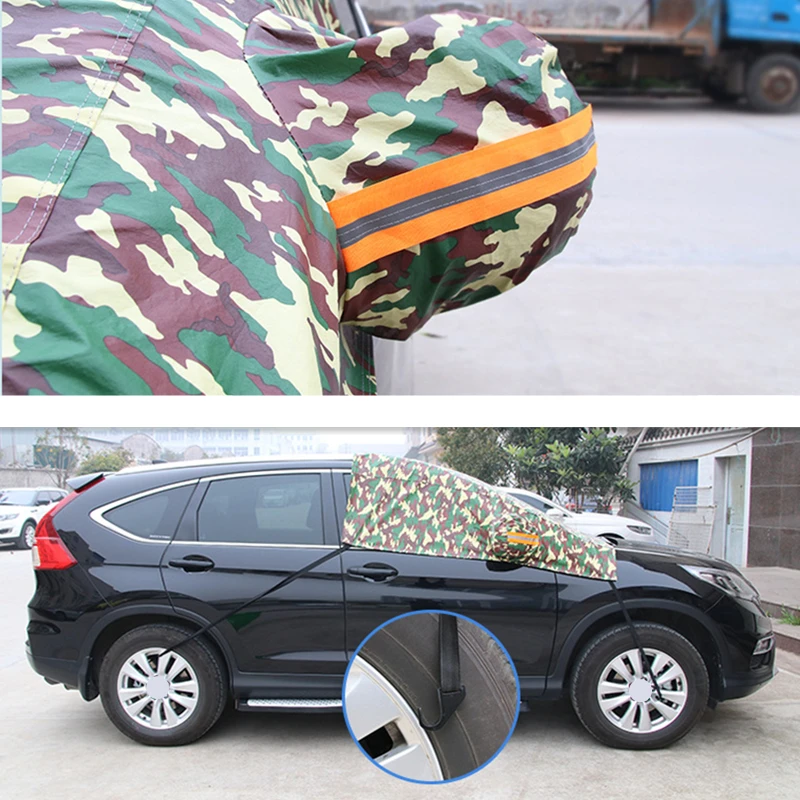 

Car Snow Cover Waterproof Half Car Cover Clothing Antifreeze Snow Shield Snowbreak Snow Block Windshield Car Protective Cover