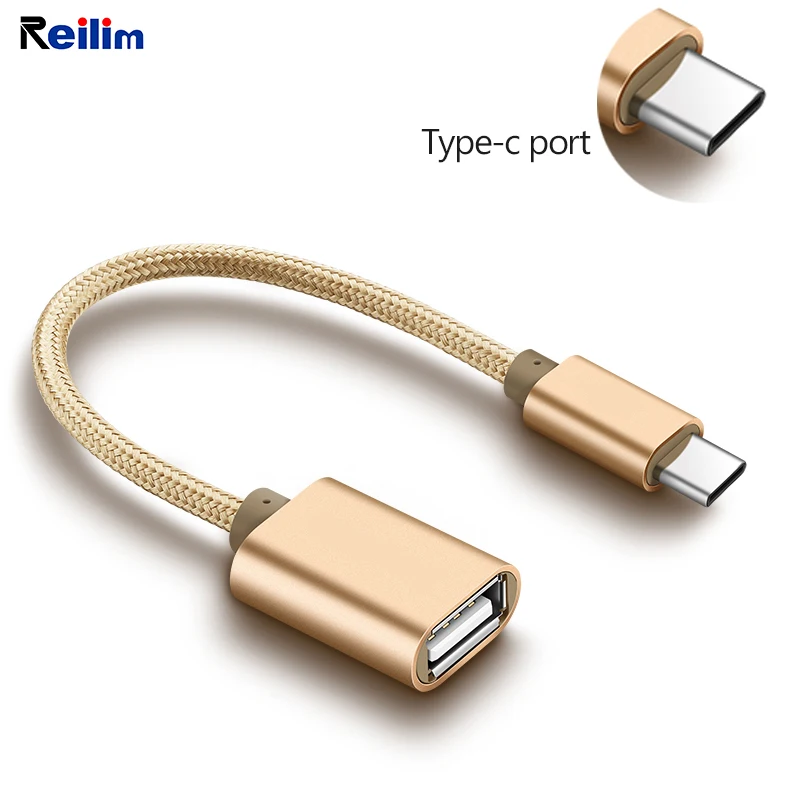 Кабель-адаптер Reilim с Type C на USB OTG для Xiaomi Macbook Type-c зарядное устройство кабель