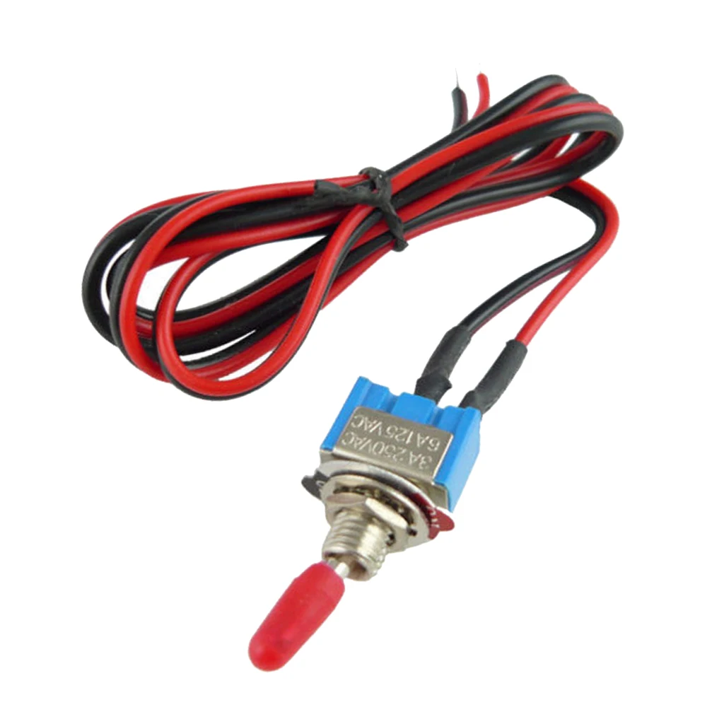 

Pre-Wired On/Off Mini Toggle Switch Leads Includes Switches With 24" Lead