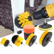 18 шт. приспособление для мытья нейлоновый чистящий инструмент полировка ванная комната набор щеток для дрели прочный пол кухонные скрабы колодки автомобиль домашний ковер