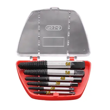 

6PCS Damaged Screwdriver Extractor Kit set Screw Pull Broken Steel Bolt Remover Center Drill Bit Removal Tools