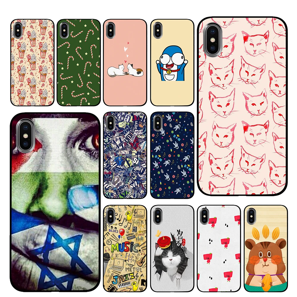 Free wallpaper Black TPU Case cover For iPhone 5 5S 6 6s 7 8 Plus X XS XR 11 Pro Max | Мобильные телефоны и аксессуары