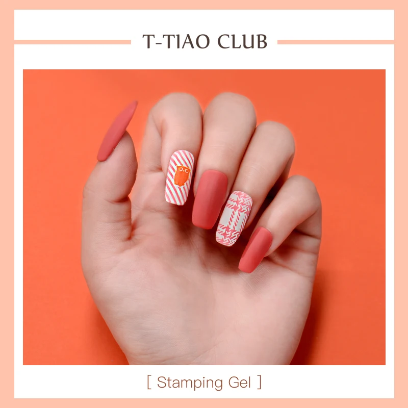 T-TIAO CLUB, 8 мл, штамповочный лак для ногтей, Полупостоянный светодиодный гибридный УФ-Гель-лак, штамповочные пластины, впитывающий лак для ногтей, сделай сам