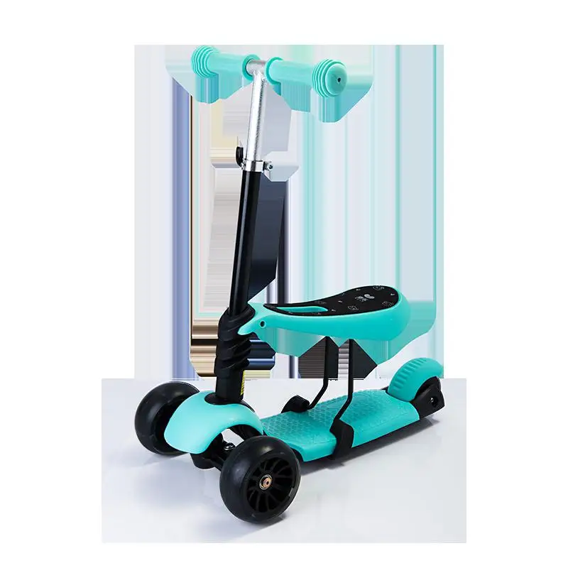 Blue Детский скутер для девочек 1-3 лет, для начинающих, для катания на коньках, с педальным колесом для мальчиков - Цвет: Blue