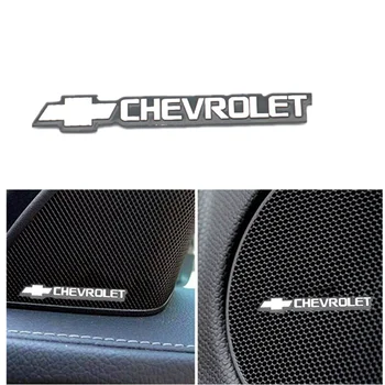 

4pcs speaker aluminum 3D sticker horn sound letter stickers for Chevrolet Colorado Cruze Spark Captiva Malibu Trax car styling