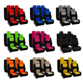 

New Type 9PCS/Set Universal Car Seat Covers Front And Rear Seat All Covered Wear-resistant All Year Use Interior Accessories