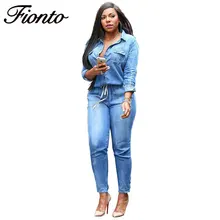 FIONTO, 1 шт.,, комбинезоны, джинсы, Европейский женский комбинезон, джинсовые комбинезоны, рубашка, комбинезоны с длинным рукавом, штаны для девочек, джинсы, боди F778