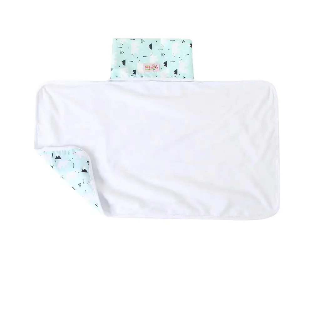 Foldable Portable Baby Nappy Changing Pad Reusable Baby Pocket Diapers 4pcs+1pc Washable Baby Cloth Diapers Mat