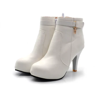 

35-43 yards new white ladies Martin boots pointed suede high-heeled shoes fashion wild short boots casual fine heel work boots