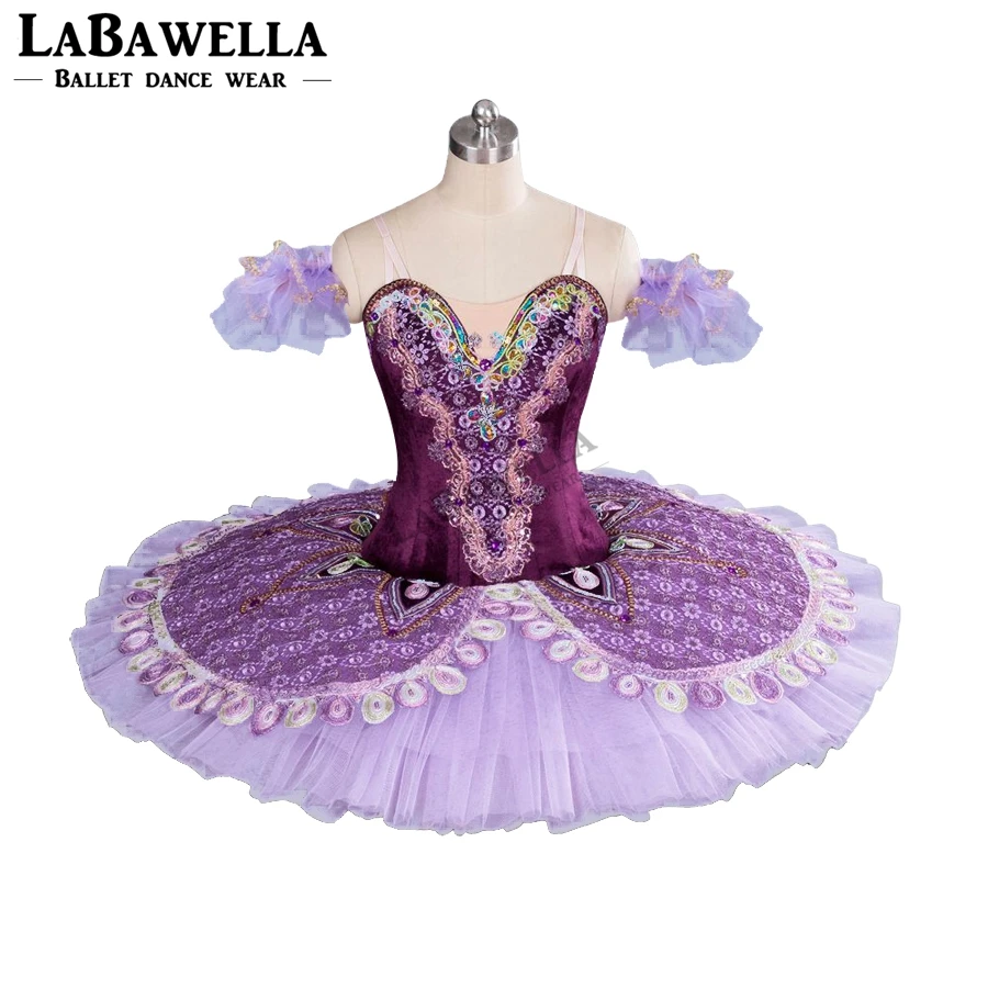 Фиолетовый Производительность балетный конкурс наряд BT9063ballerina фиолетовый классическая балетная пачка профессиональная балетная пачка s блин блюдо - Цвет: Фиолетовый