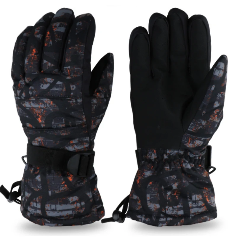 Men Women Kids Ski Snowboard Gloves Anti-slip Waterproof Winter Snow Warm Fleece Motorcycle Snowmobile Riding Gloves