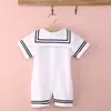 Baby Boy Clothes Infant Sailor Romper Jumpsuit Outfits New Clothes ► Photo 2/4