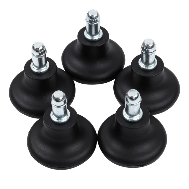 Paquet de 5 Patins de Cloche pour Chaise de Bureau Roues, Roulettes  Pivotantes de Rechange pour Chaise Roulante, Roulettes Fixes Fixes