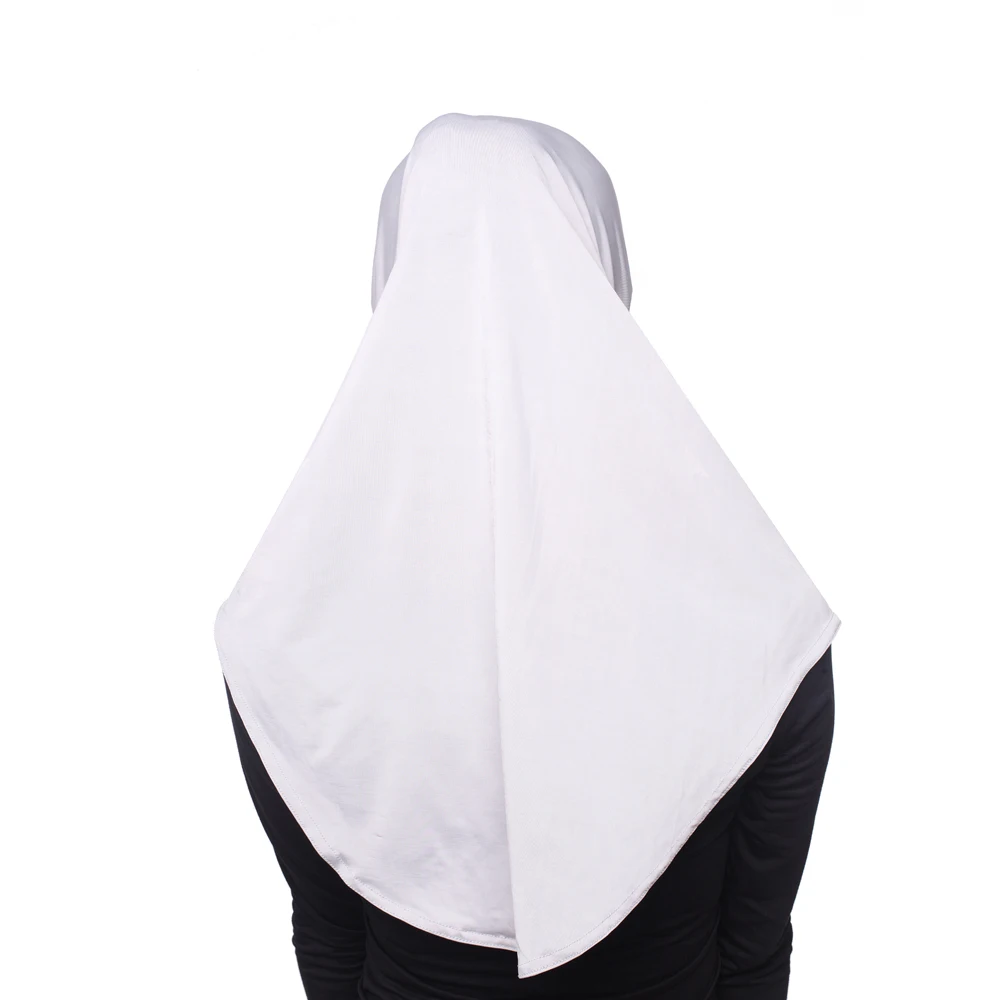 Мусульманский хиджаб, исламский тюрбан-Джерси, женский черный ниндзя шарф, шапки, мгновенный головной шарф, полное покрытие, внутренняя отделка, шапки