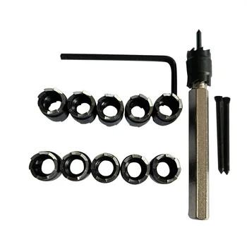 

Rotary Spot Weld Cutter Sets Double Sided 3/8 inch HSS Spot Weld Cutter Remover Drill Bits Hex Sheet Metal Hole Cutter Remover f