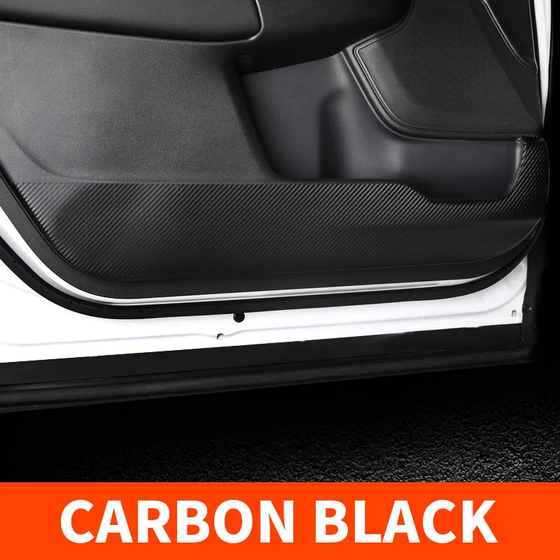Для Honda CRV CR-V защитные наклейки для двери кожаный коврик для защиты от пыли для украшения интерьера - Название цвета: Carbon black