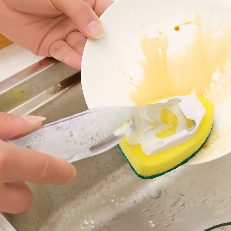 Губка сменная Couring Pad стиральная удобство Чистящая щетка Скраб Кухня Мыло миска с диспенсером с заправкой жидкостью