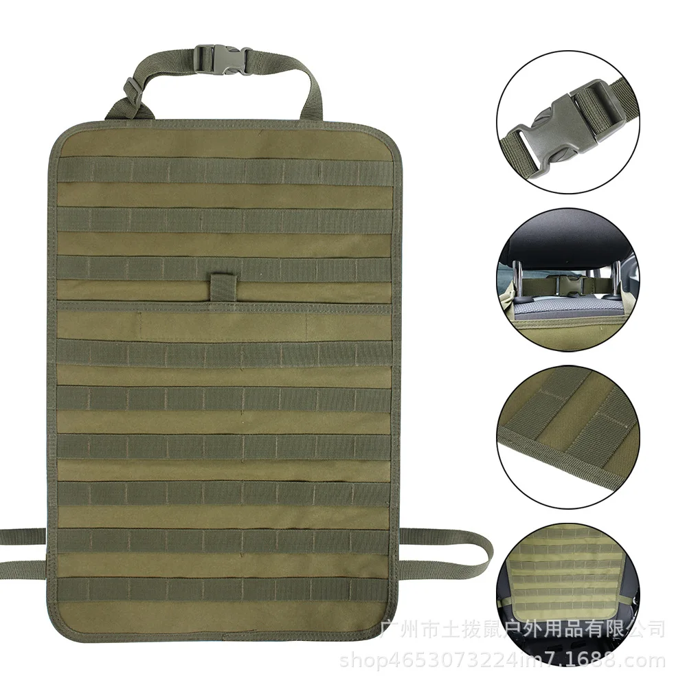 Molle 오거나이저 시트 커버 백, 다기능 카시트 백팩, 1000D 야외 사냥 포켓, 전술 액세서리