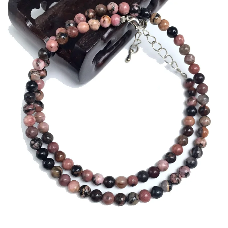 Elegant Multi-Stone Beaded Necklace with Amazonite, Agate, Alabaster, and Lava Stones