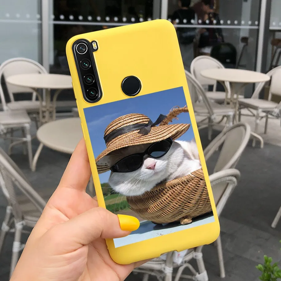 xiaomi leather case color Redmi Note 8 Ốp Lưng Điện Thoại Dễ Thương Mèo Hoạt Hình Ốp Lưng Dành Cho Xiaomi Redmi Note 8 Pro Trường Hợp Note8 8 T 8Pro 8 T Silicone Mềm Coque xiaomi leather case chain Cases For Xiaomi