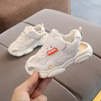 

Childrens Beach Shoes 2020 New Boy Tennis Shoes Soft Bottom Baby Summer Breathable Girls Sandals Little Kids Mesh Sneakers 21-30