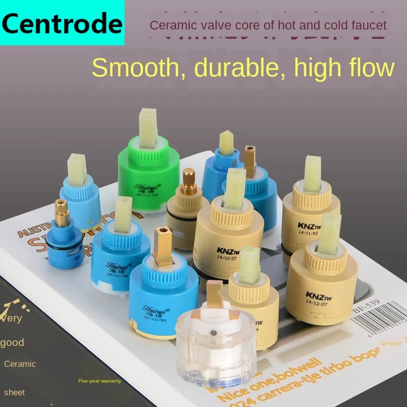 Faucet valve core hot and cold mixed temperature-resistant ceramic valve chip 25/35/40 dish basin basin switch repair parts
